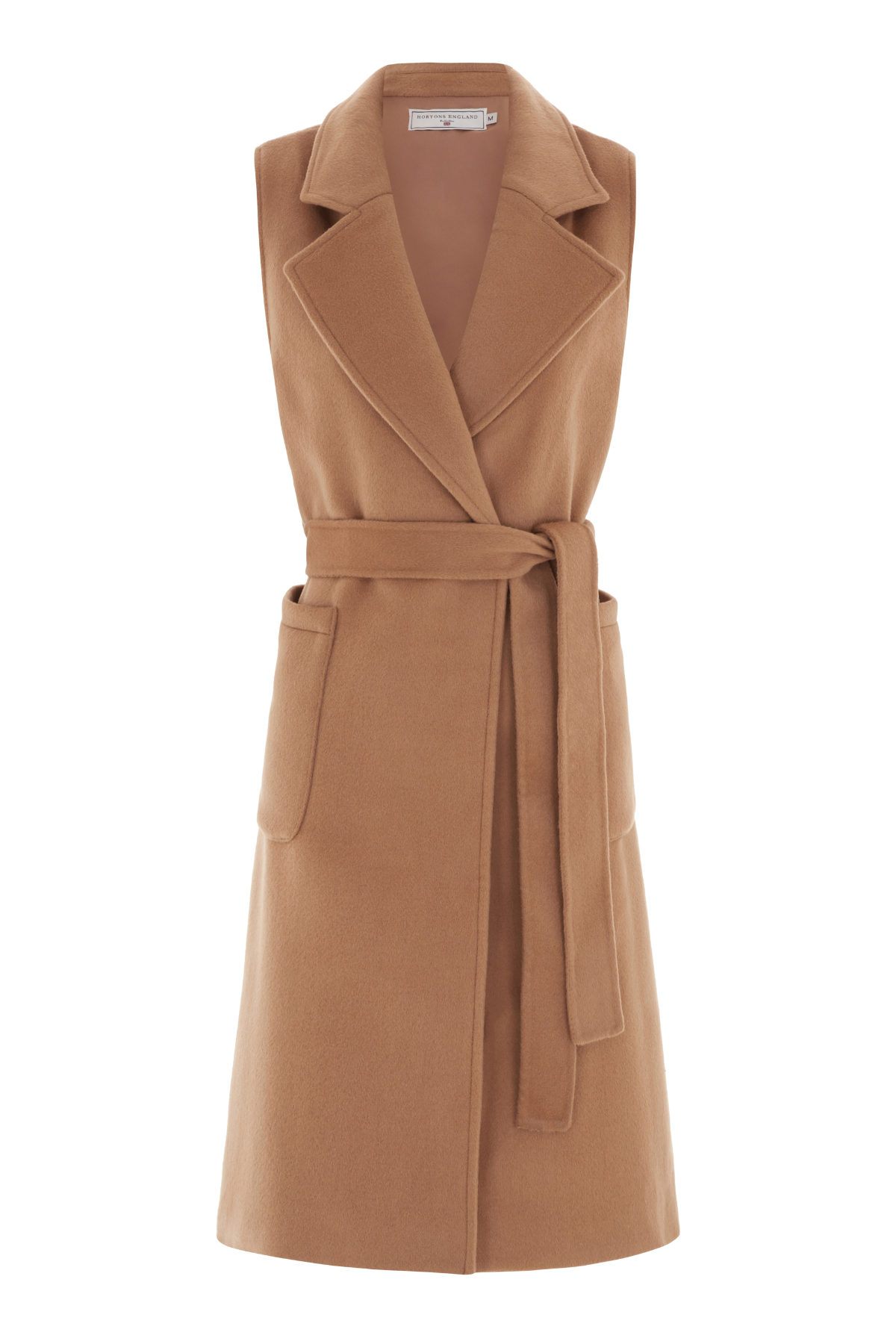The Knightsbridge Sleeveless Coat Tan