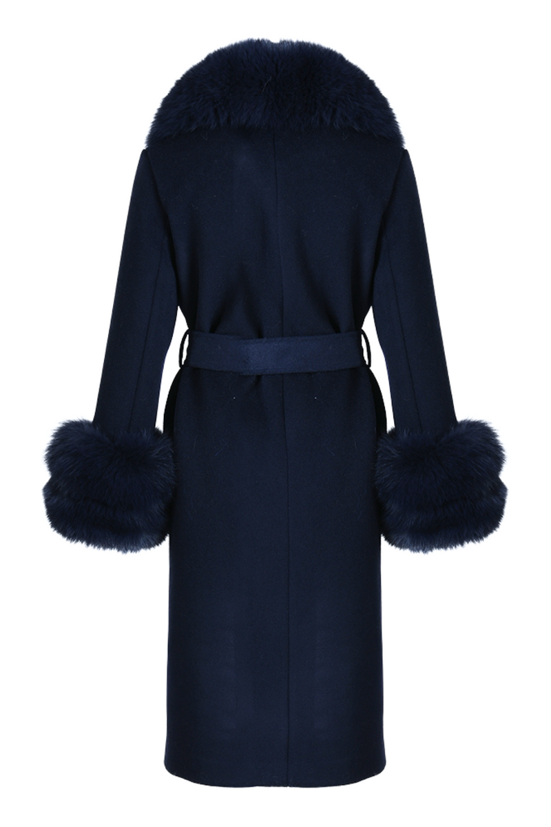 Belgravia Cashmere Coat Navy