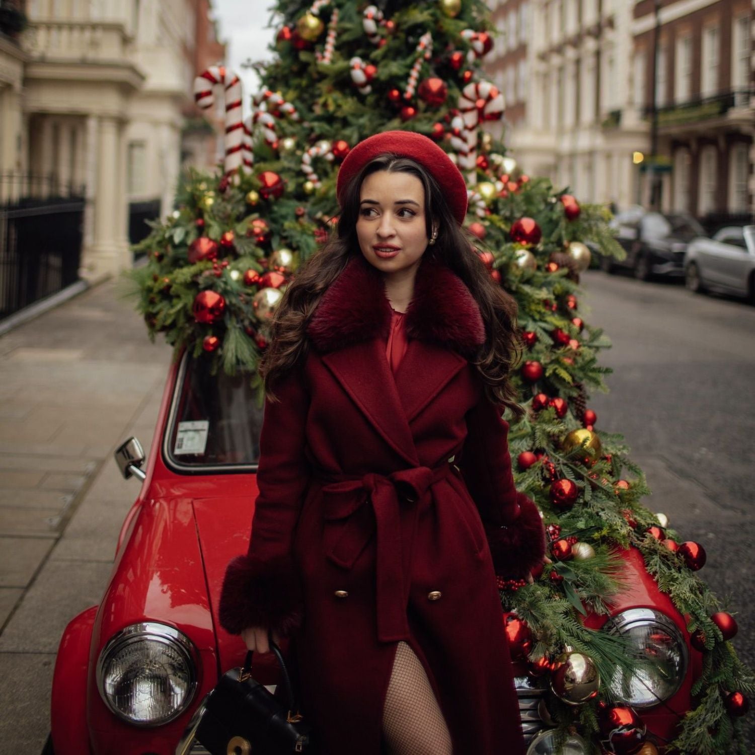 Buckingham Cashmere Coat Burgundy