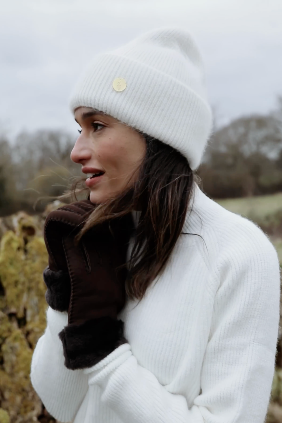 Mohair Ivory Beanie