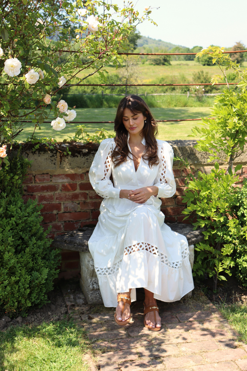 The Hurlingham Maxi Dress White