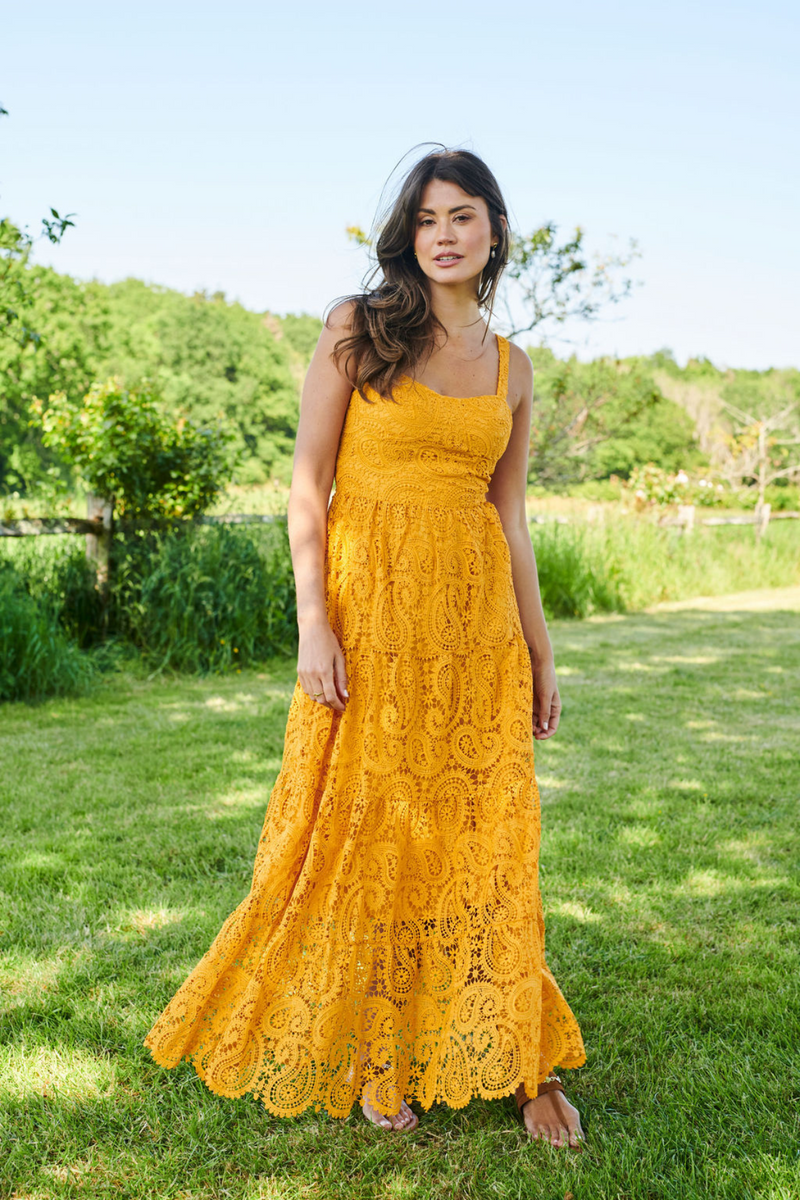 The Monaco Lace Maxi Dress Mango