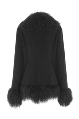 SAMPLE Soho Cashmere Coat Black Size 8