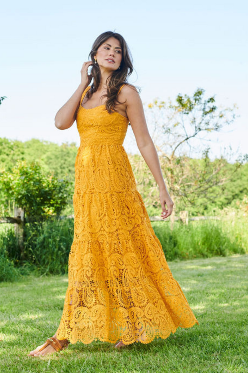 The Monaco Lace Maxi Dress Mango