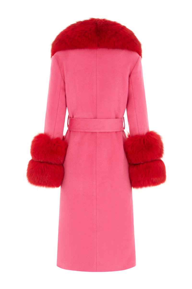 Belgravia Cashmere Coat Hot Pink