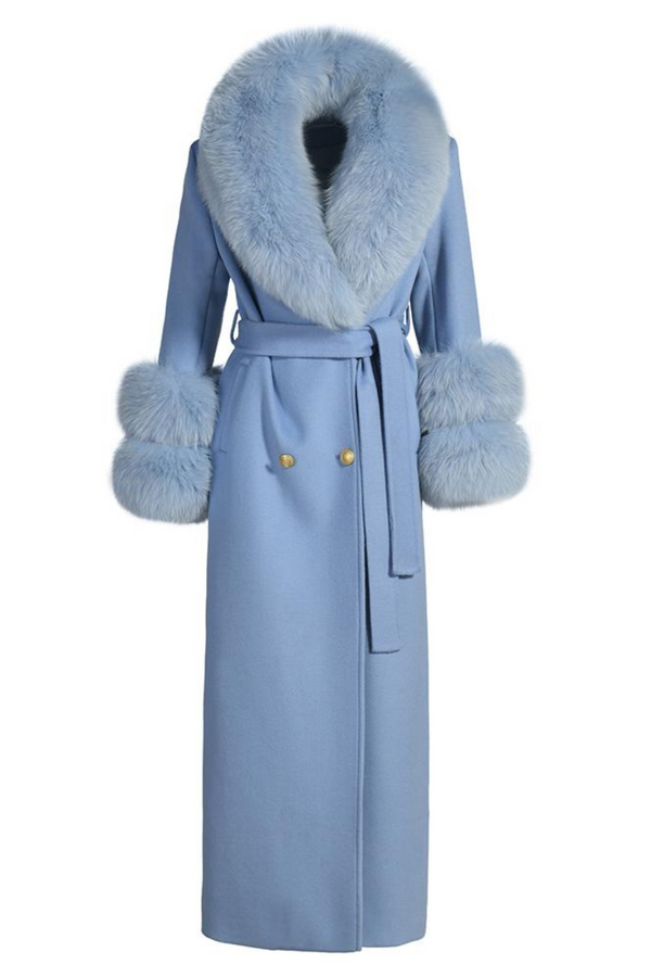 Mayfair Cashmere Coat Powder Blue