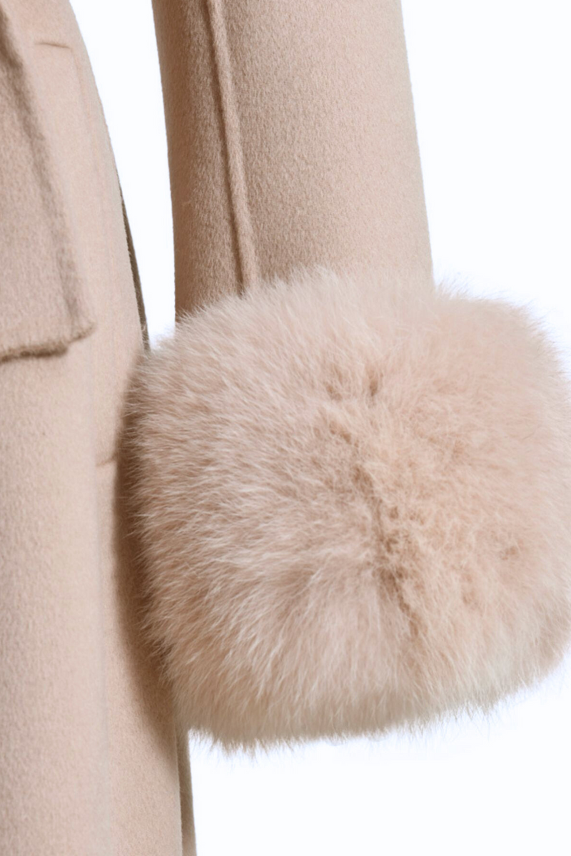 Westminster Cashmere Peplum Coat Beige