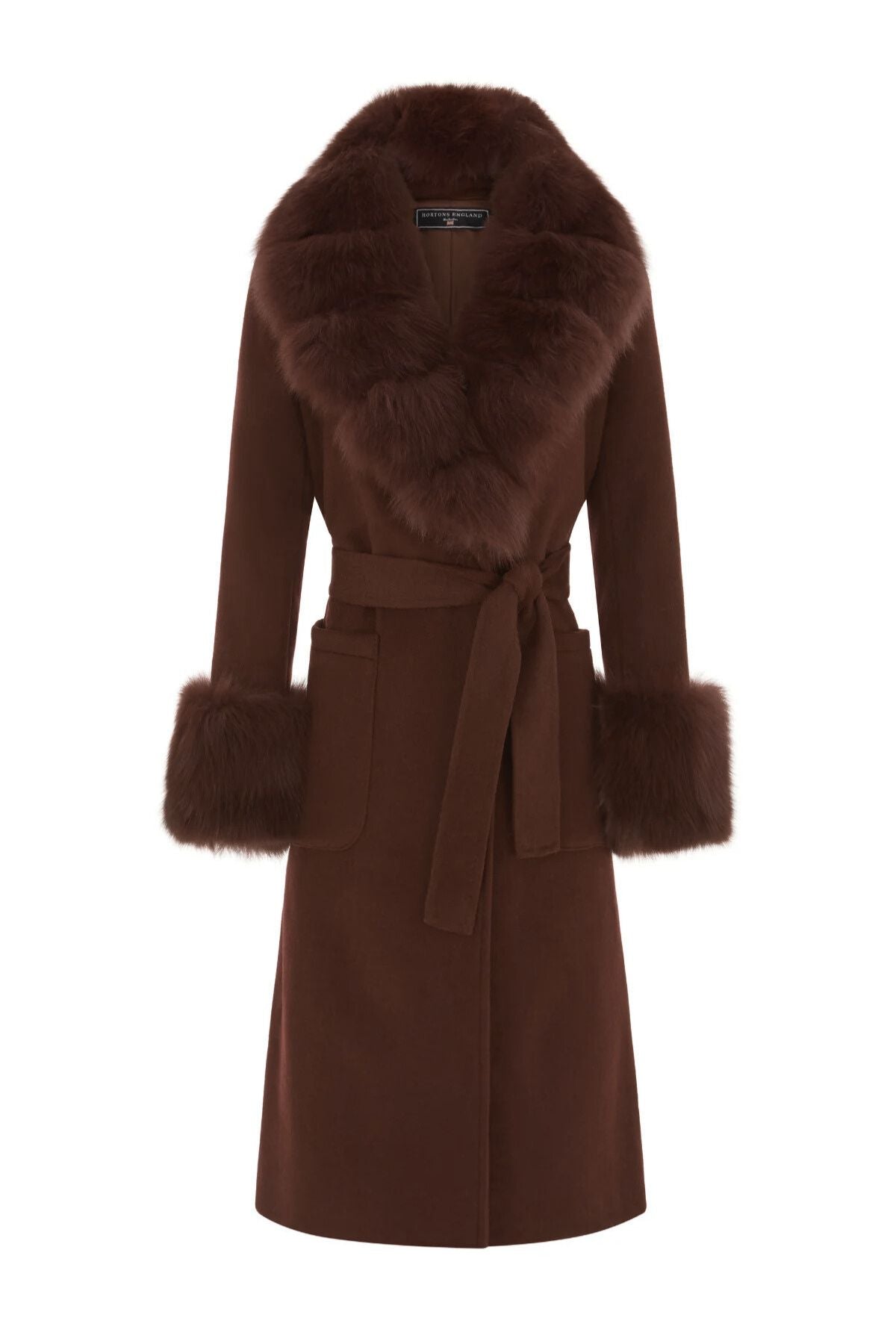 Beaufort Cashmere Coat Chocolate Brown
