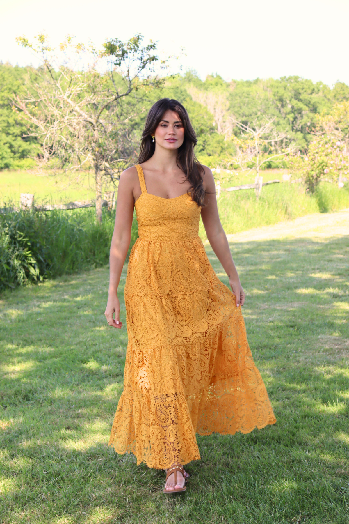 The Monaco Lace Maxi Dress Mango