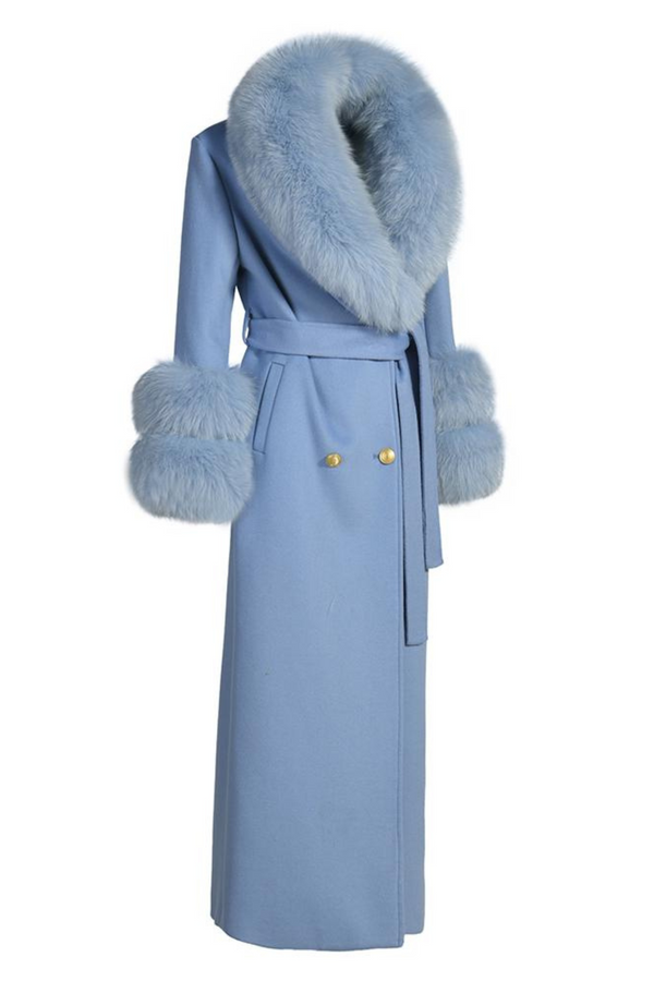 Mayfair Cashmere Coat Powder Blue