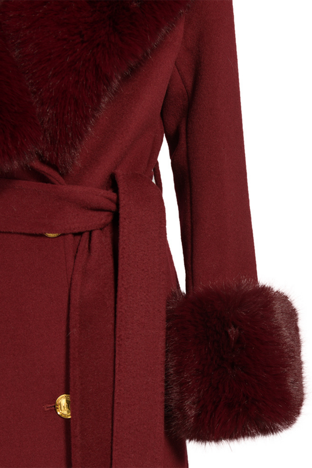 Richmond Cashmere Coat Burgundy