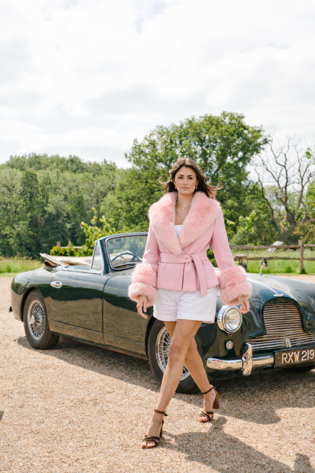 Chelsea Cashmere Jacket Powder Pink