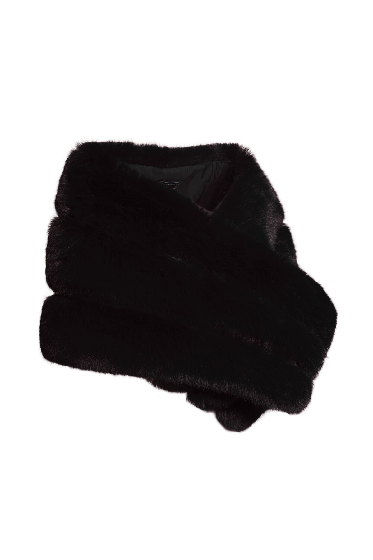 Black Faux Fur Scarf