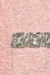 Boucle Embellished Jacket Pink