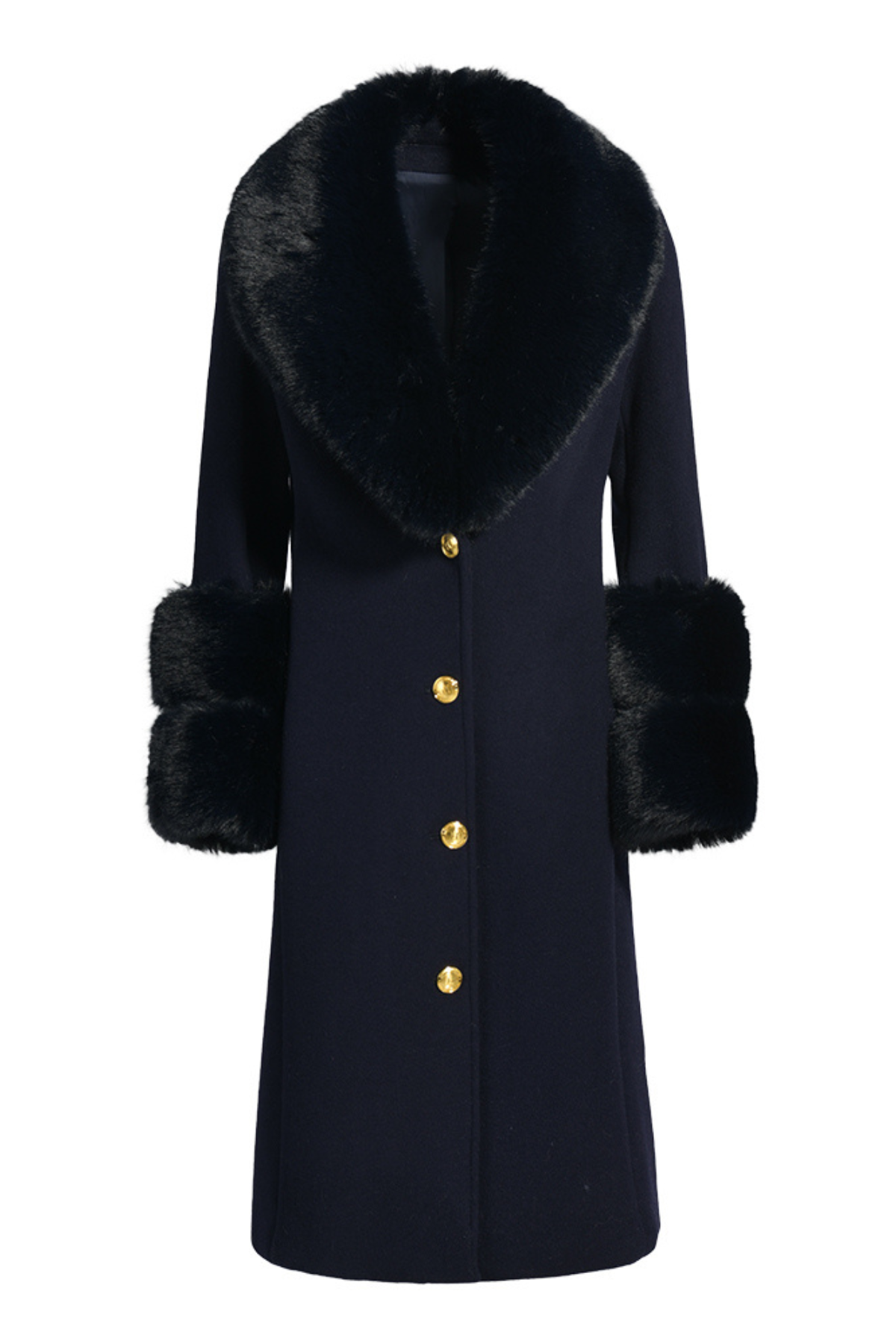 Huntley Cashmere Coat Navy