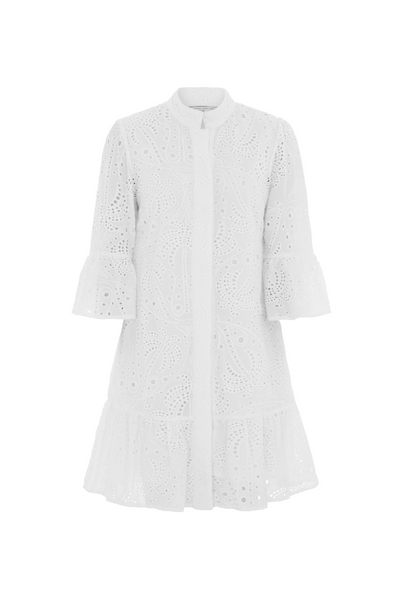 St. Tropez Broderie Mini Dress White