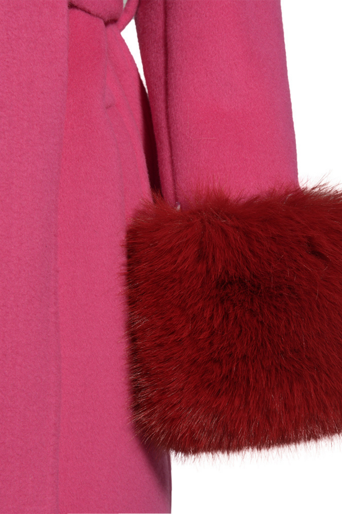 Richmond Cashmere Coat Hot Pink & Red