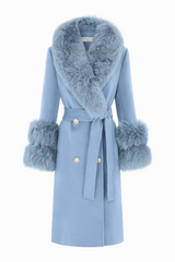 Belgravia Cashmere Coat Powder Blue