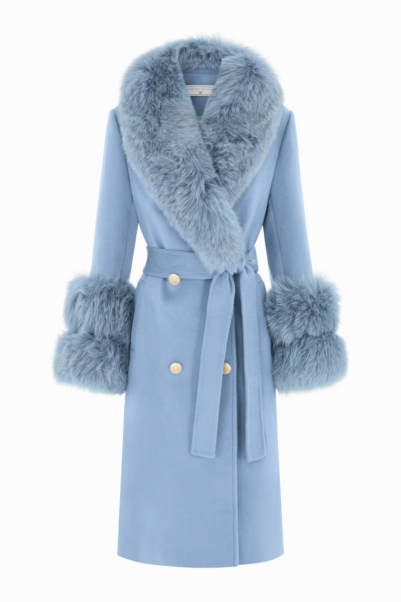 Belgravia Cashmere Coat Powder Blue