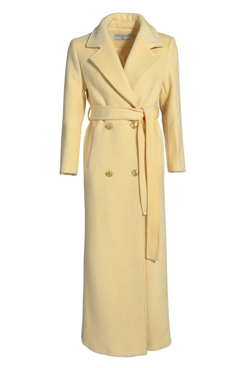 Mayfair Cashmere Coat Butter Yellow