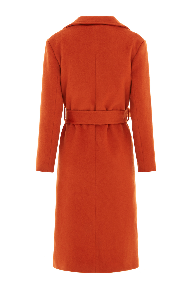 Highgrove Cashmere Coat Sunset Orange