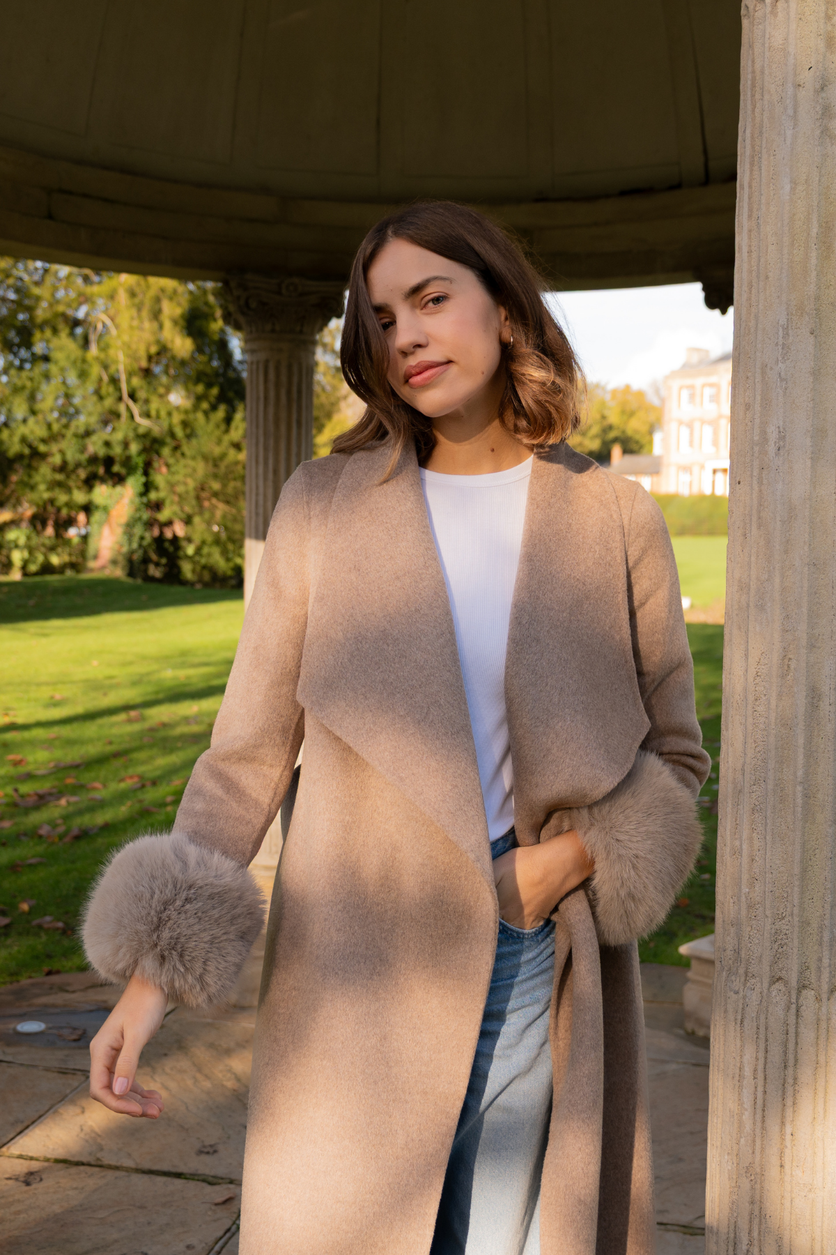 Kensington Cashmere Coat Fawn