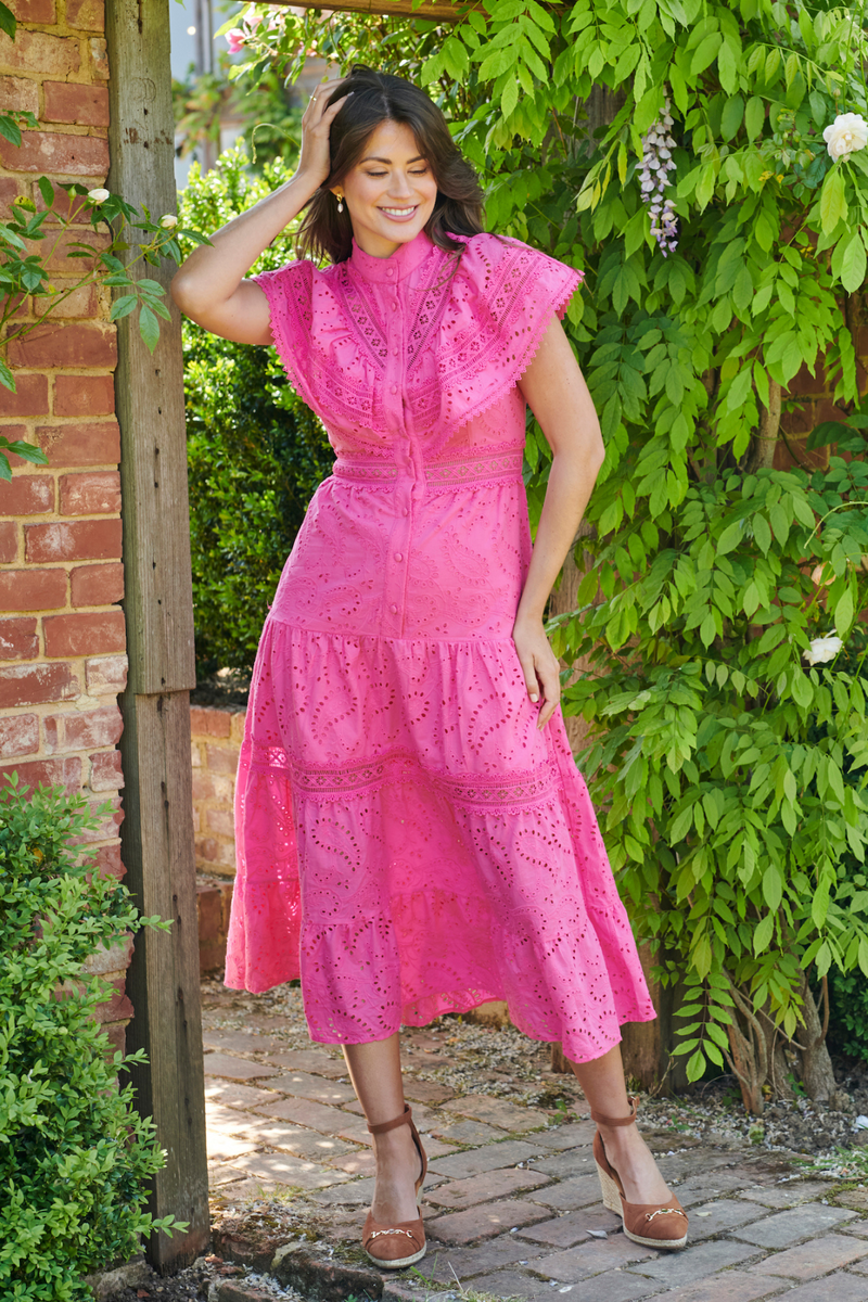 The Santorini Dress Hot Pink