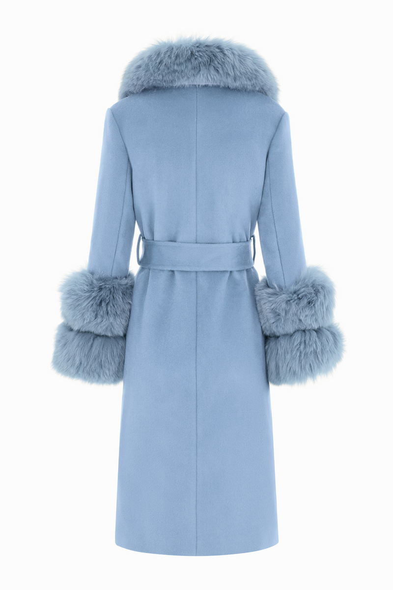 Belgravia Cashmere Coat Powder Blue