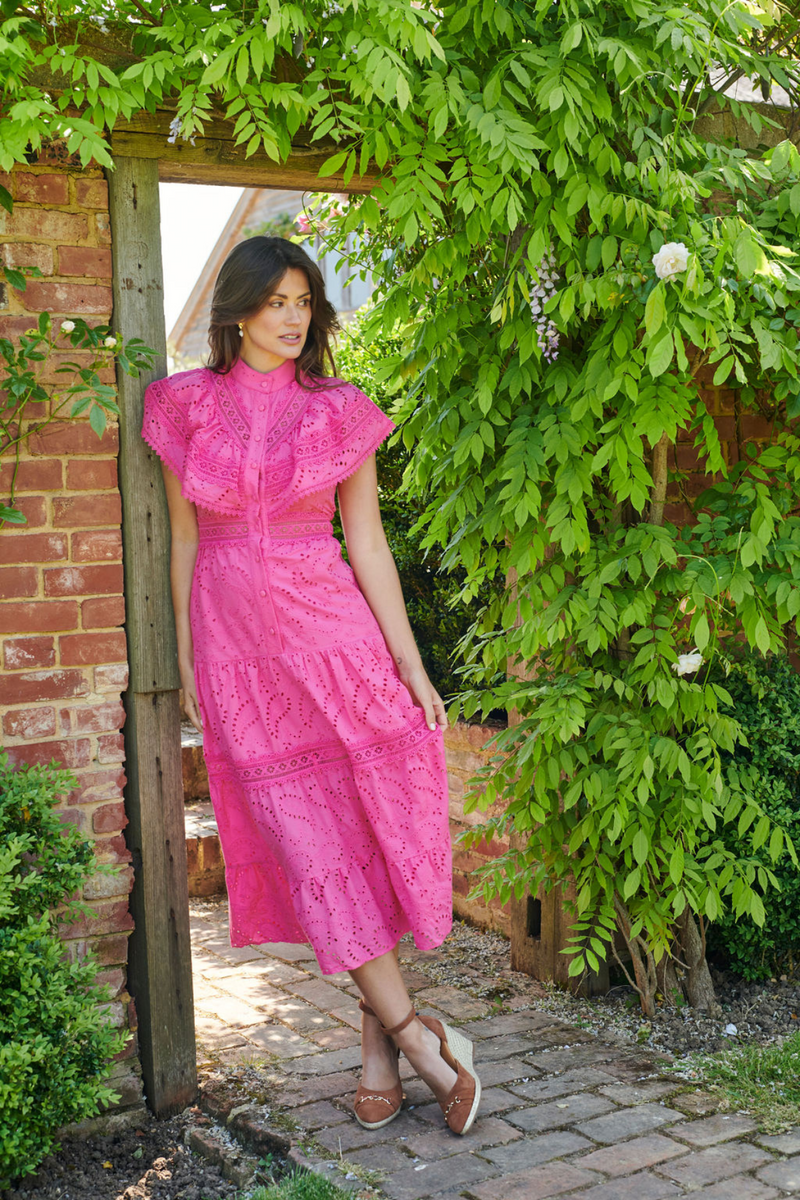 The Santorini Dress Hot Pink