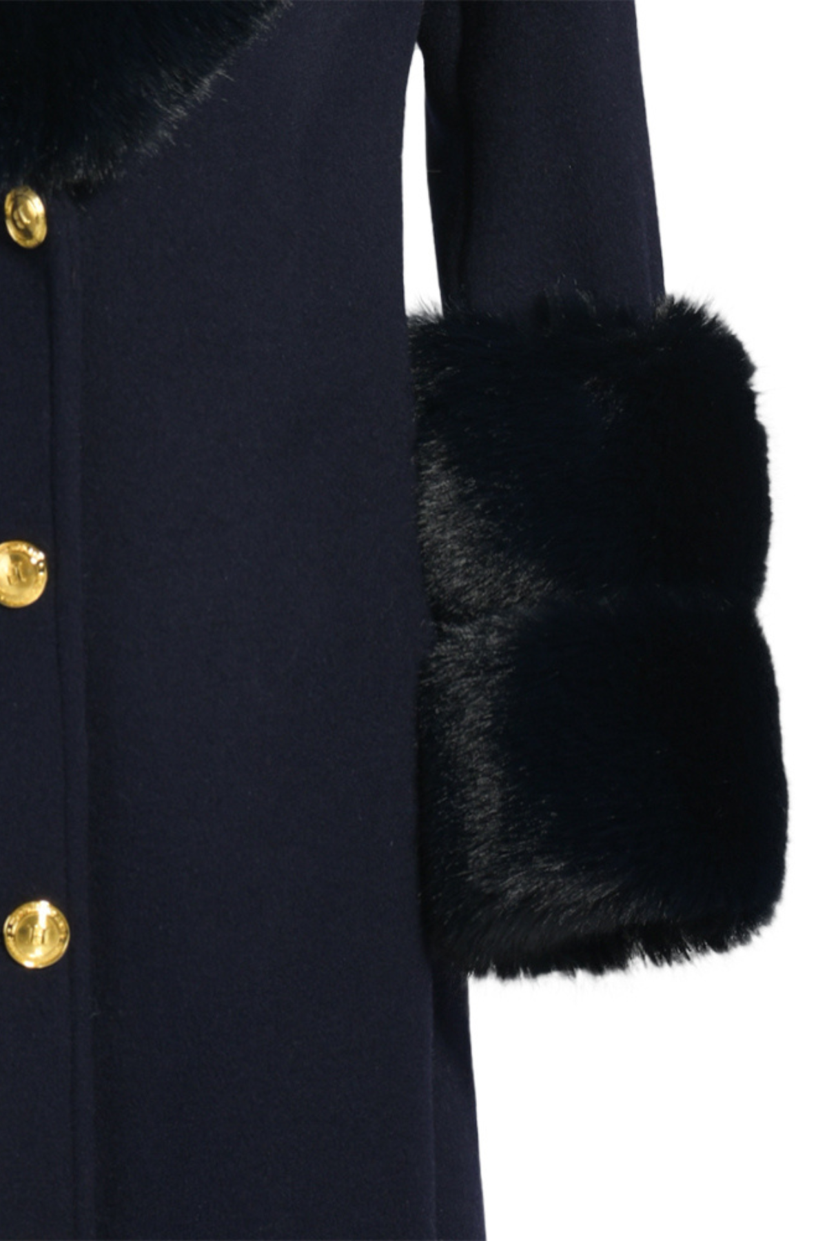 Huntley Cashmere Coat Navy