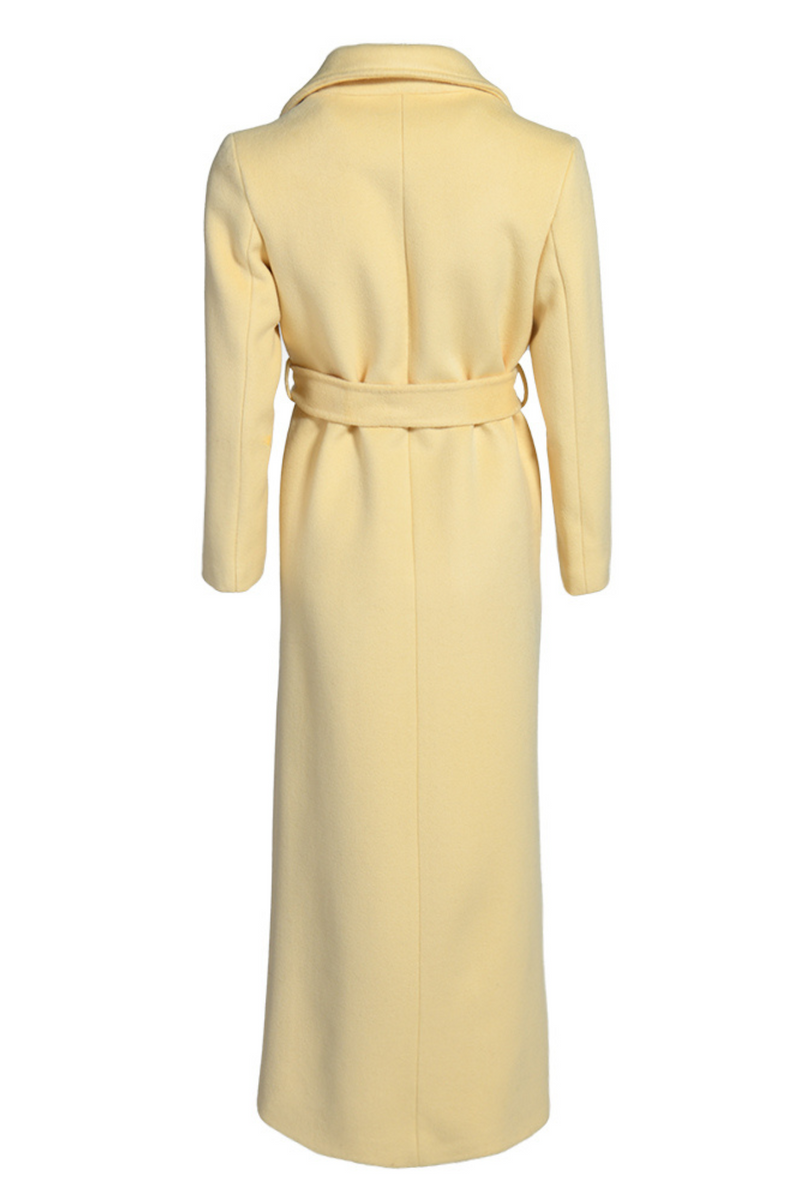 Mayfair Cashmere Coat Butter Yellow