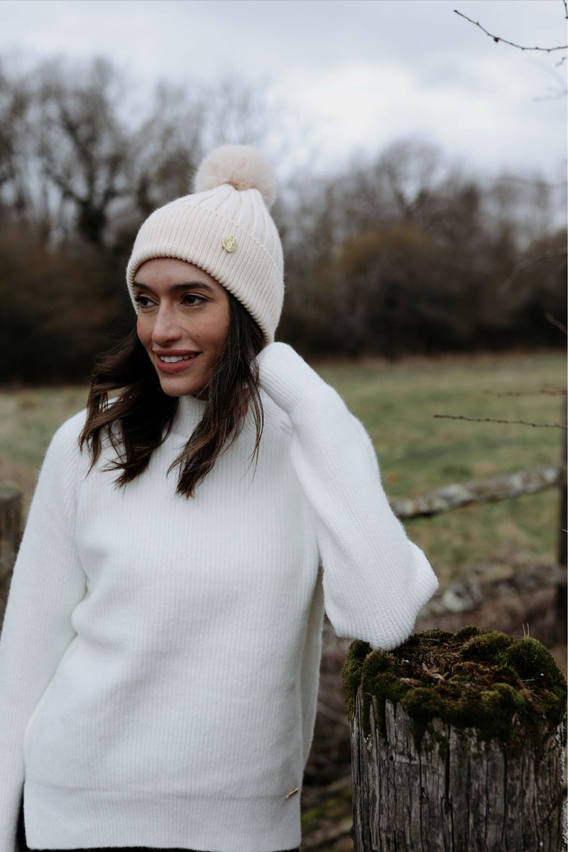 Banbury Turtle Neck Jumper White