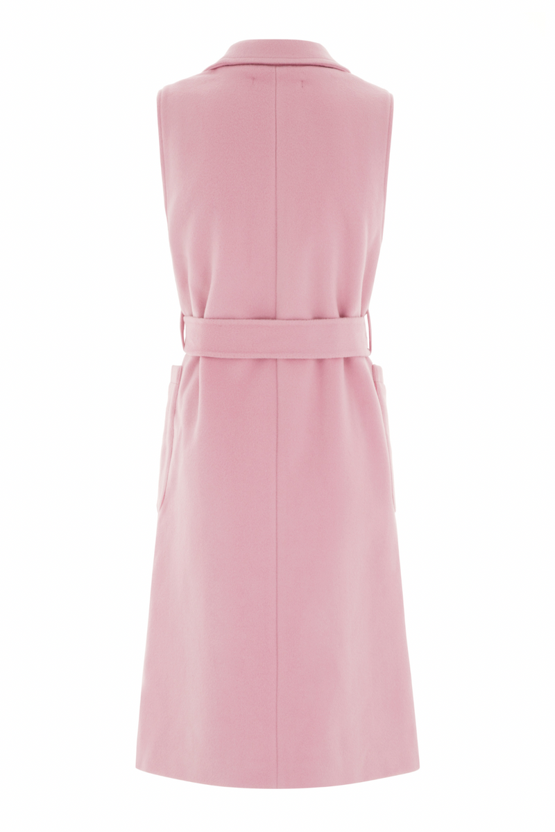 The Knightsbridge Sleeveless Coat Pink