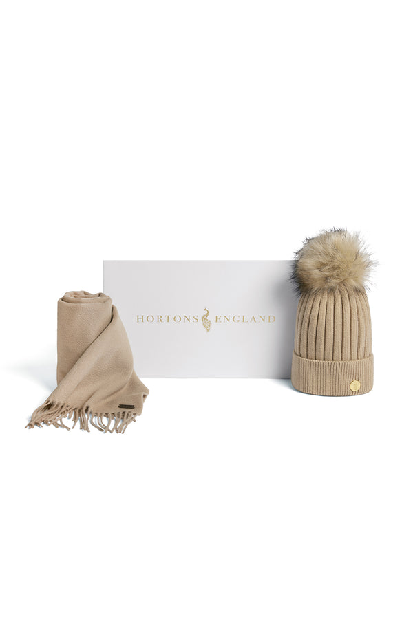 The Tan Gift Box: Hat & Scarf