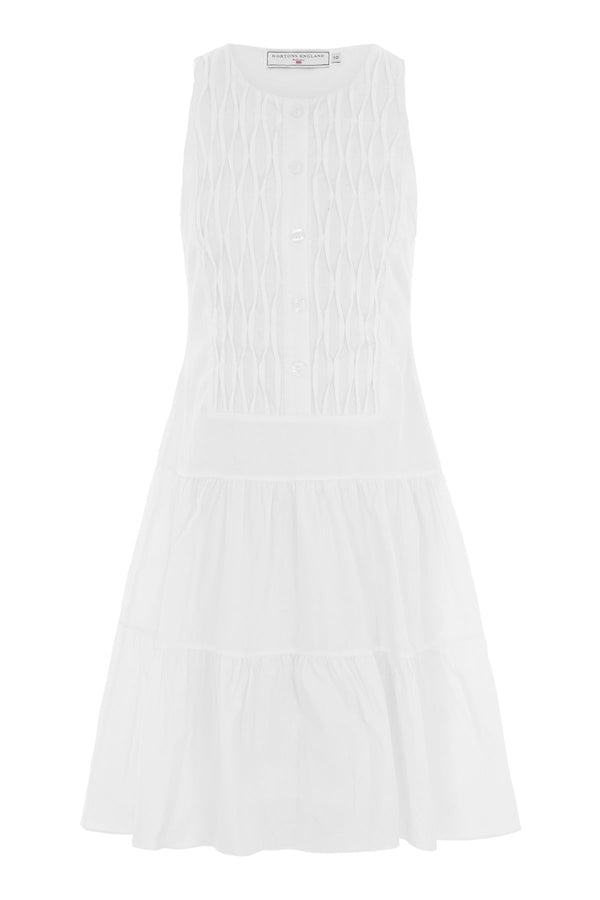 Hatfield Ruched Mini Dress White