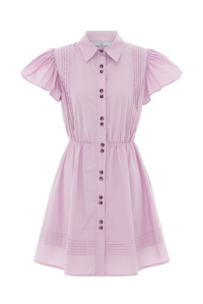 The Henley Mini Dress Lilac