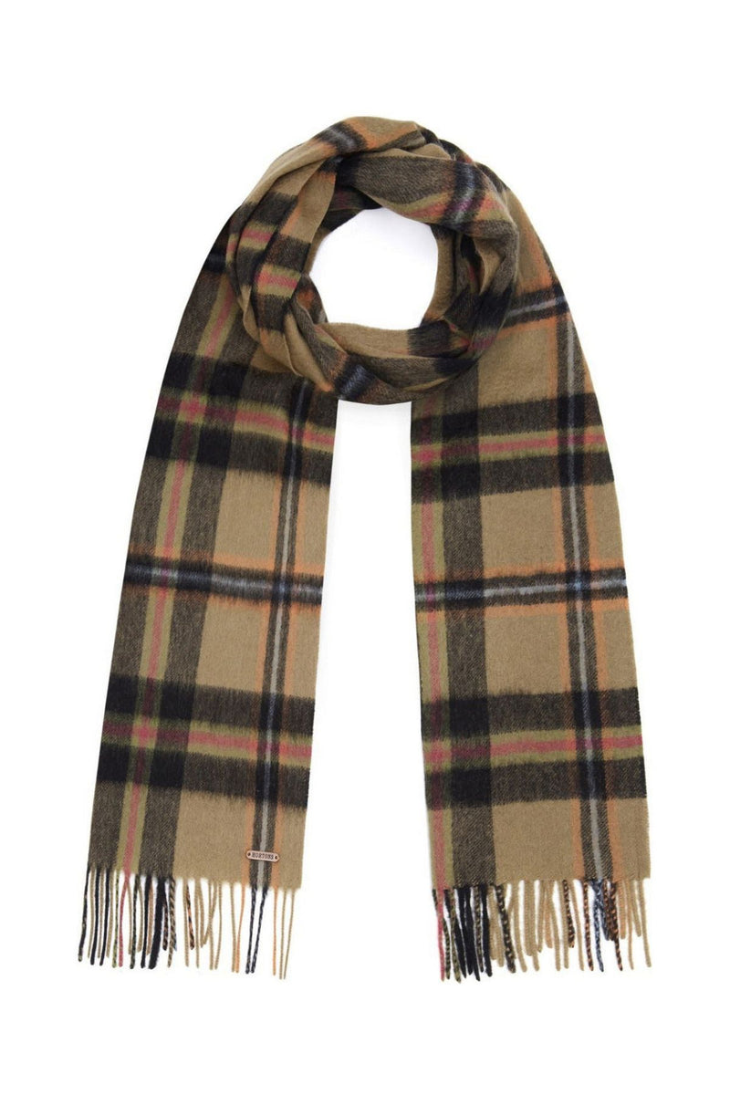 Tartan Wool Scarf - Black