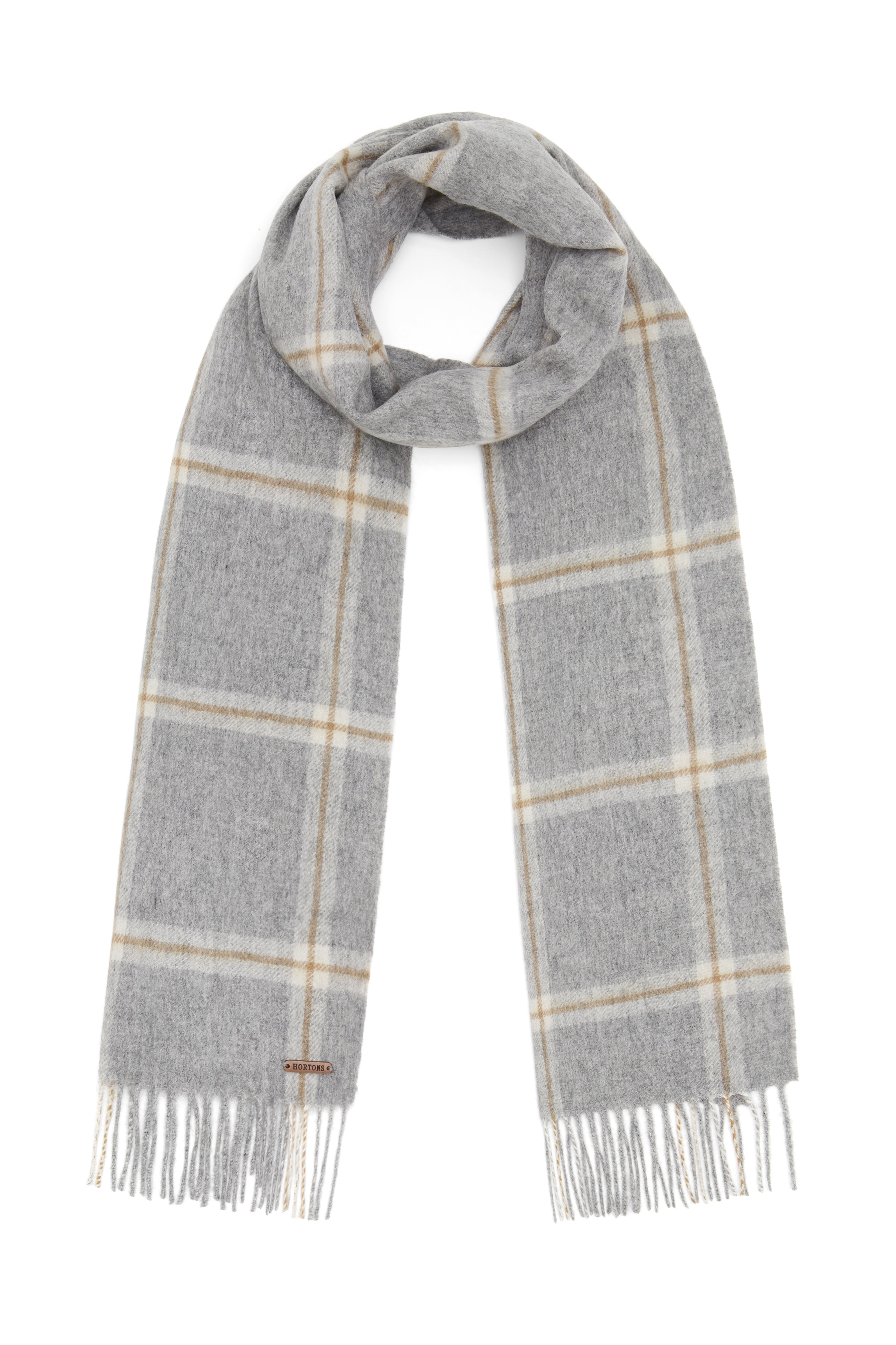 Tartan Grey Wool Scarf