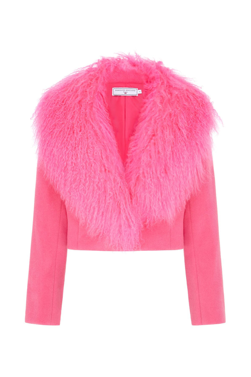 Valencia Cropped Jacket Hot Pink