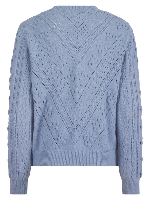 Newquay Pointelle Knit Jumper Powder Blue