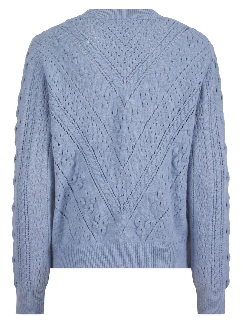 Newquay Pointelle Knit Jumper Powder Blue