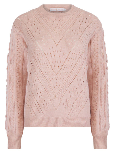Newquay Pointelle Knit Jumper - Pink