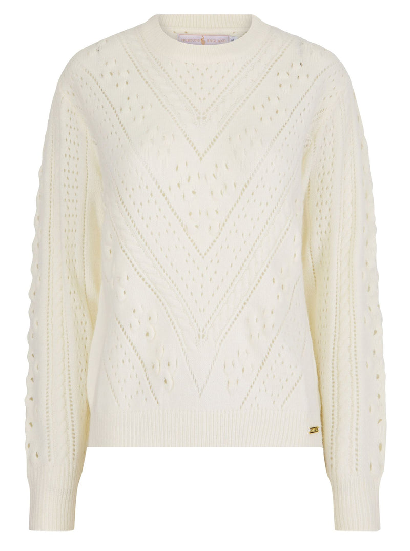 Newquay Pointelle Knit Jumper Cream