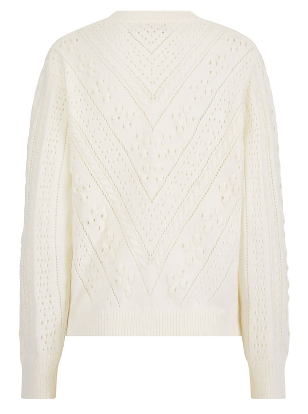 Newquay Pointelle Knit Jumper Cream