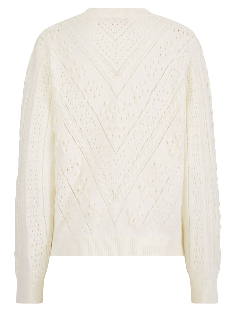 Newquay Pointelle Knit Jumper Cream