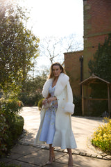 Westminster Cashmere Peplum Coat White