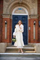 Westminster Cashmere Peplum Coat White