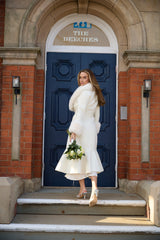 Westminster Cashmere Peplum Coat White