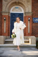 Westminster Cashmere Peplum Coat White
