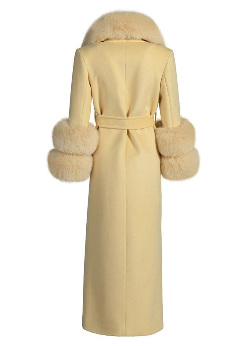 Mayfair Cashmere Coat Butter Yellow